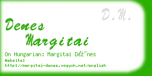 denes margitai business card